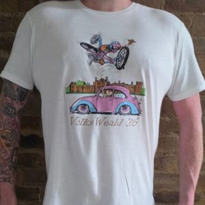 Volksweald '26 T Shirt featuring BMX inspired design